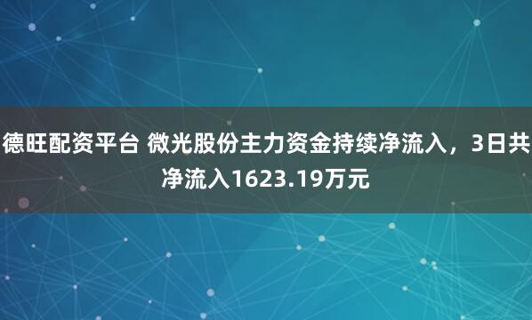 德旺配资平台 微光股份主力资金持续净流入，3日共净流入1623.19万元
